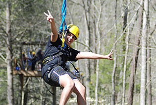 Zipping in the Smokies in Hartford, Tennessee
