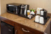 Microwave and coffee/tea maker at Hilton Garden Inn Seattle Downtown.