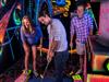 18 hole, Indoor Blacklight Mini-golf Course. LazerPort Fun Center in Pigeon Forge, Tennessee