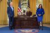 President Joe Biden and Vice President Kamala Harris in the Oval Office - Madame Tussauds New York