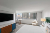 1 King bed, flat-screen TV, seating area at Royal Sonesta Chicago Downtown, IL.