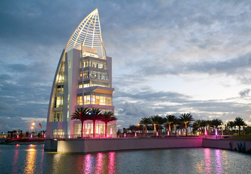 The New Exploration Tower at Port Canaveral officially opened November 4, 2013, as  part of the Canaveral Port Authority's celebration of their 60th anniversary.