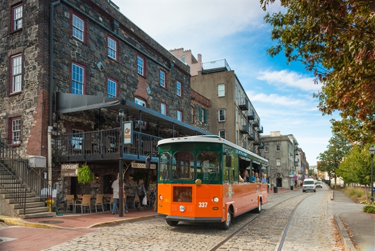 River Street- Savannah Old Town Trolley