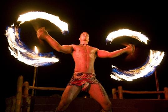 Fire dancing - Te Au Moana Luau at the Wailea Beach Marriott Resort